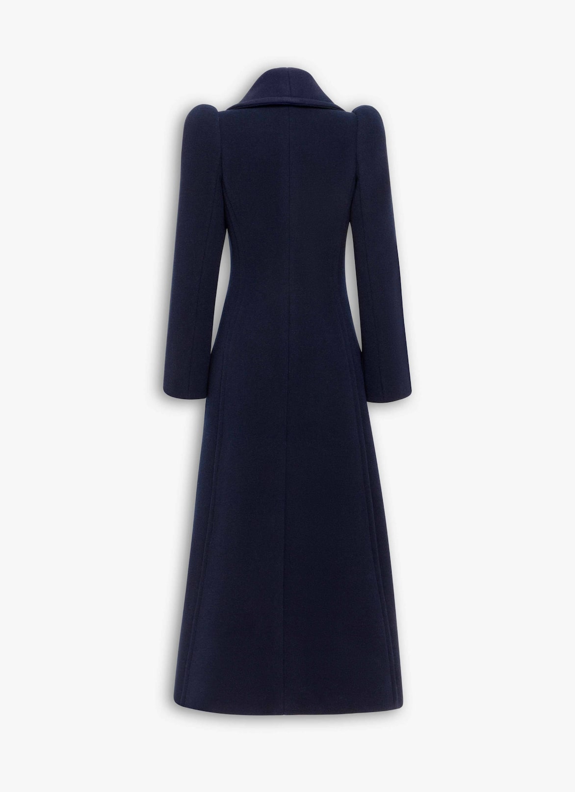 WOOL CURVED COAT ALAÏA MIDNIGHT WOOL CURVED COAT